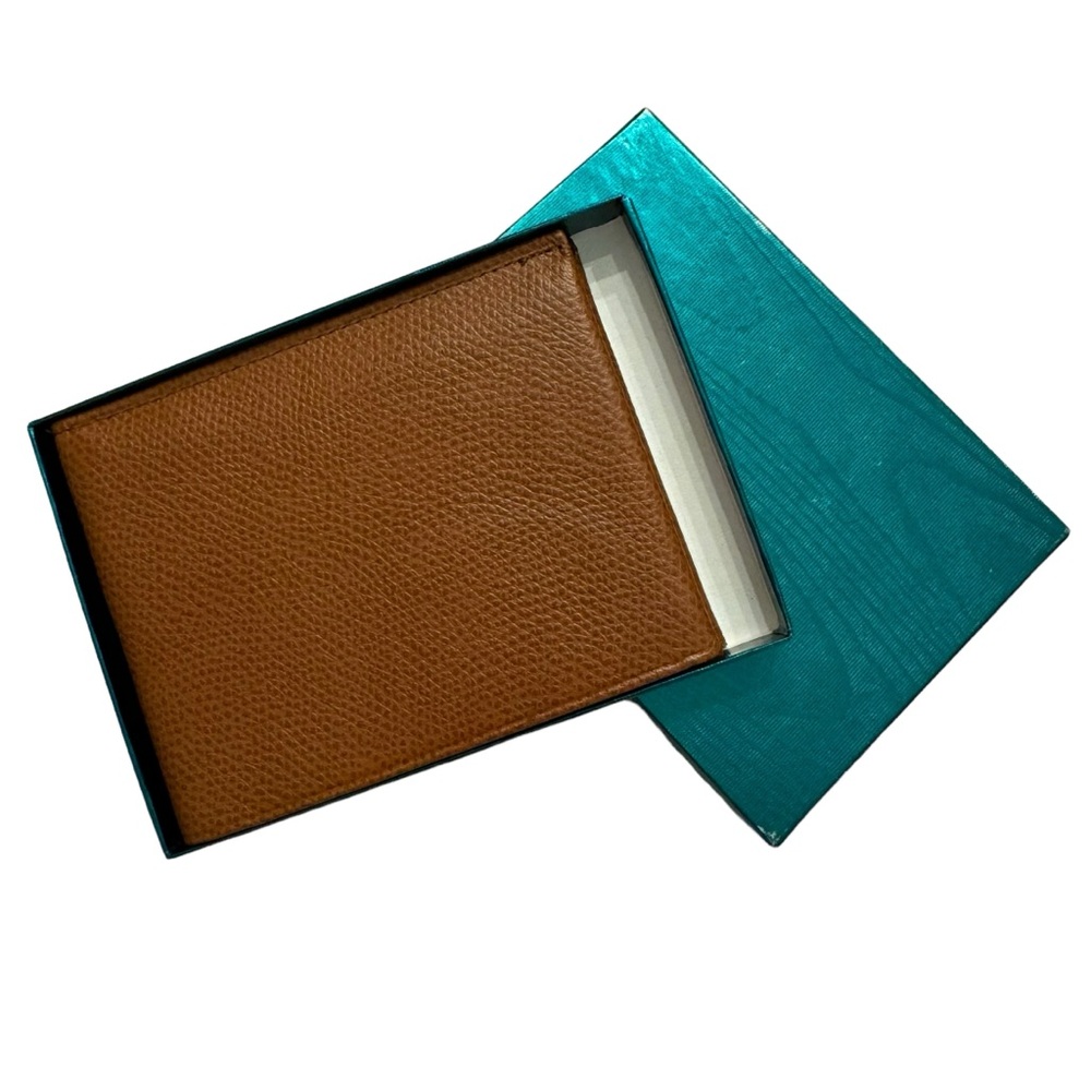 Rolfs VTG Royal Crest Cowhide Tan Leather Wallet Bifold Credit Card Key Holder